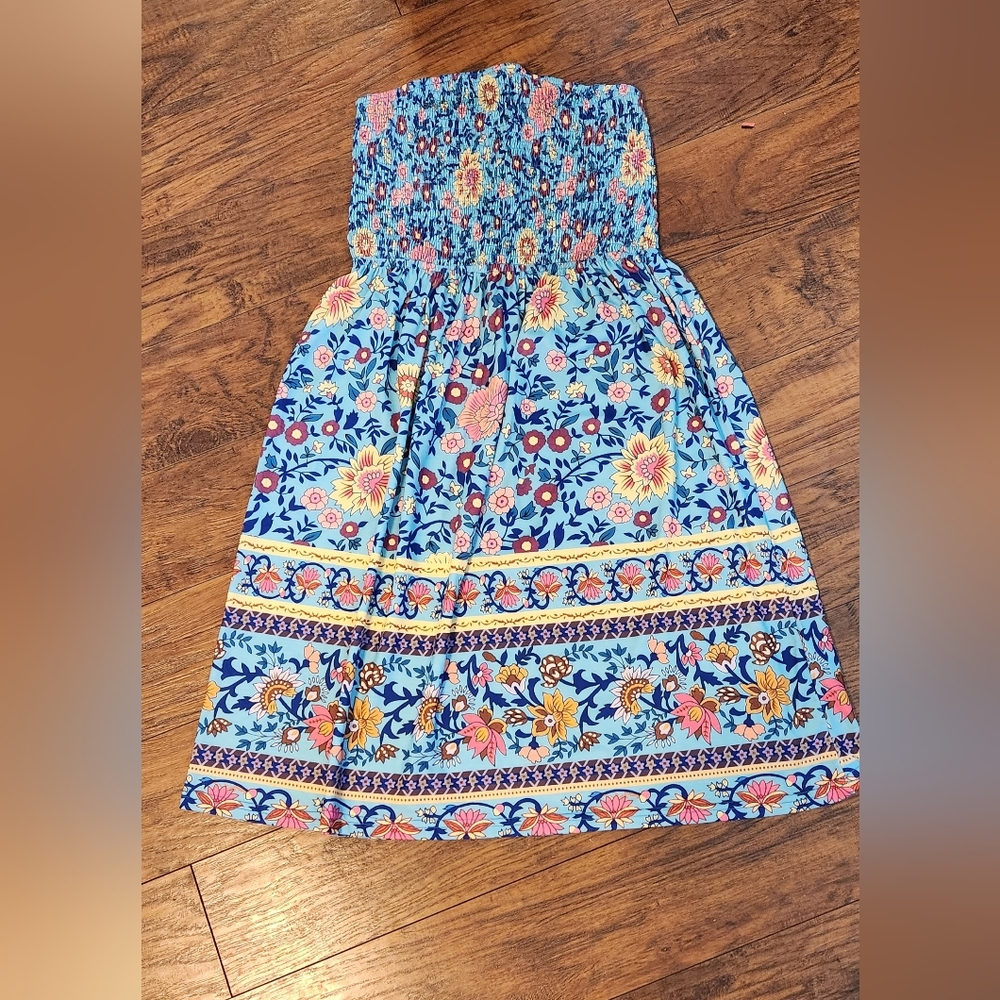 Floral Strapless Sundress